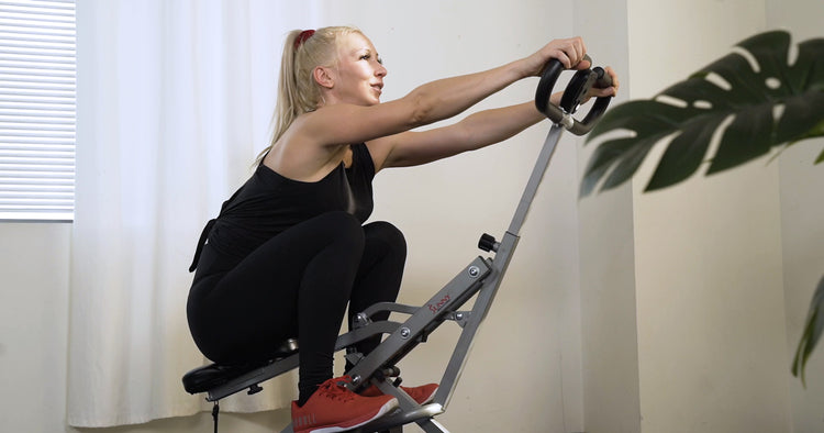 Sunny trainer row-n-riding