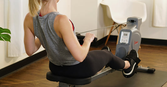 a person is rowing