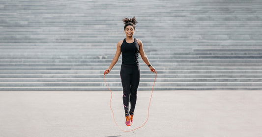 a person is jumping rope