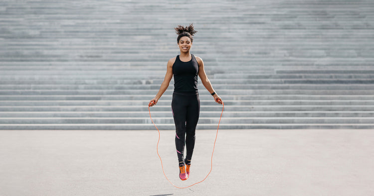 a person is jumping rope