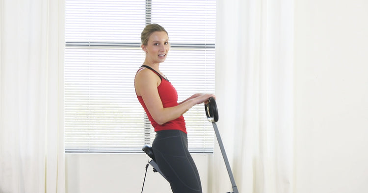 Sunny trainer row-n-riding