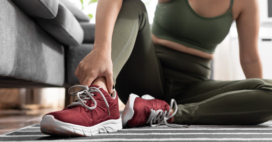 a person is touching her joints