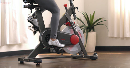 a woman is cycling