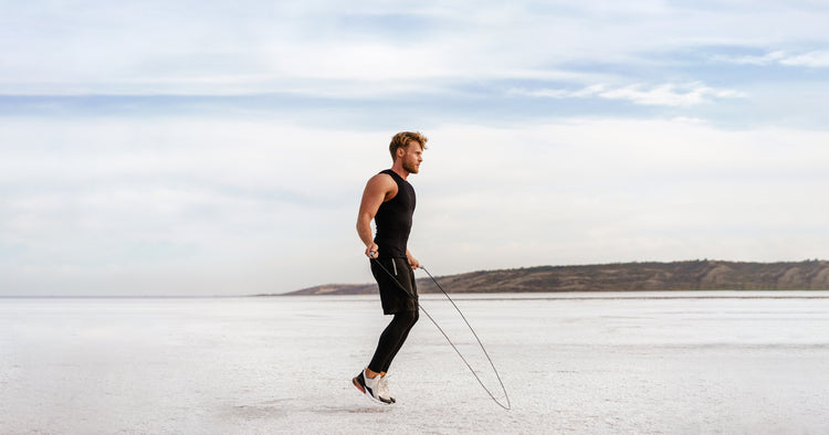 a man is jumping rope