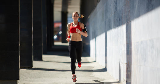 a woman running