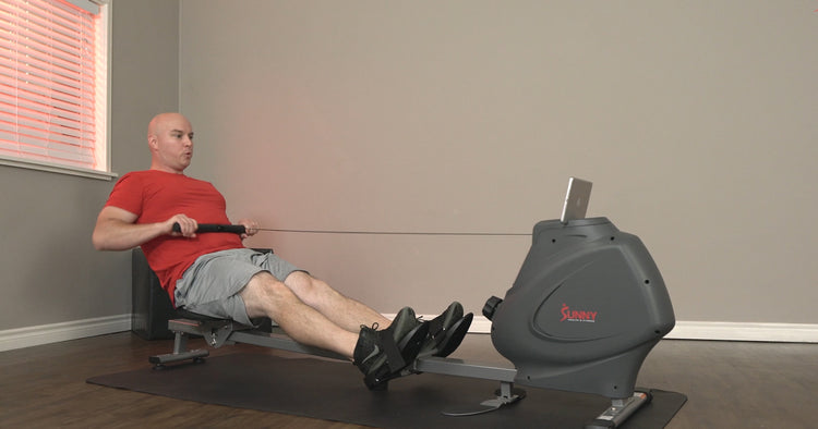 a man is rowing