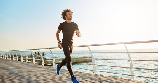 a man is running