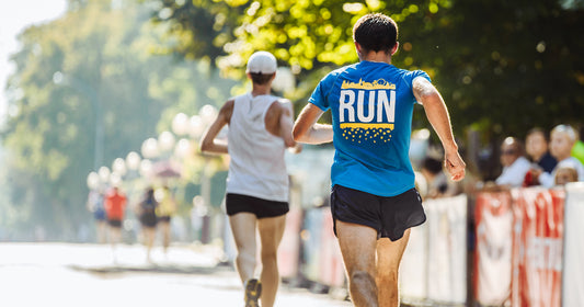 two men are running