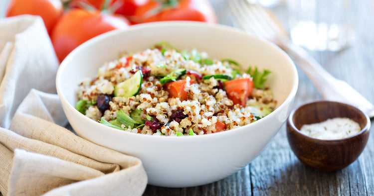 a bowl of quinoa salad