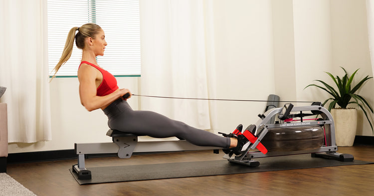 a lady is rowing