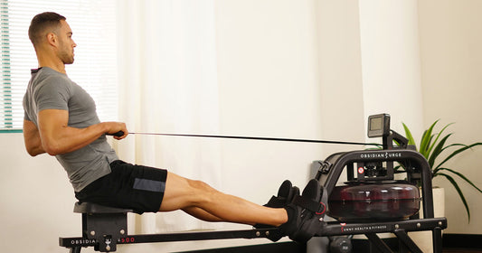 a man is rowing