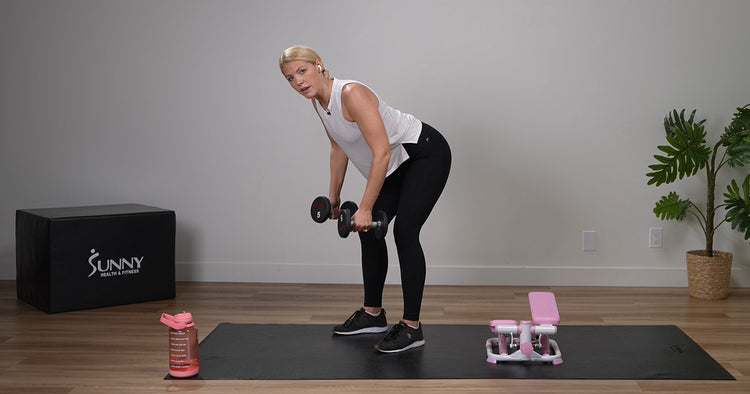 Mini Stepper Intermediate Workout - Circuit w/Dumbbells | 20 Minutes