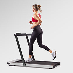 Woman running on treadmill