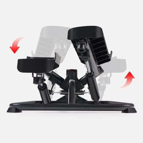 Twist Motion | Engage in a dynamic workout with the stepper's twist motion, designed to target and activate the muscles in your glutes, thighs, and core, enhancing your coordination and flexibility with each step.