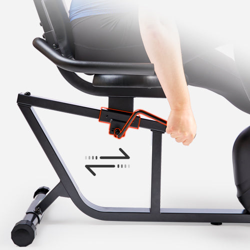 Adjustable Seat & Backrest | The easy-adjustable cushioned seat and backrest, featuring an extra-wide design, ensure the most optimal position for comfort.