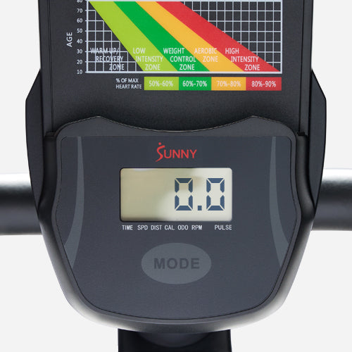 Comprehensive Monitor | Track your progress and key metrics on digital performance monitor,  includes time, speed, distance, calories, heart rate, target heart rate, and odometer.