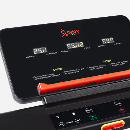 Digital Fitness Tracking | Equipped with an LED console to monitor calories, distance, pulse, speed, and time; includes grip sensors for heart rate monitoring.