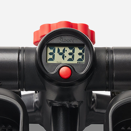 Comprehensive LCD Monitor | Keep an eye on your fitness metrics, including step count, time elapsed, calories burned, and total count, all displayed on the LCD monitor.