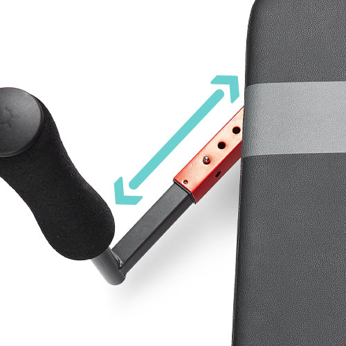 FIND YOUR MOST COMFORTABLE STRETCH POSITION | Adjustable arm supports help you find the ideal position for a deeper, more effective decompression stretch.