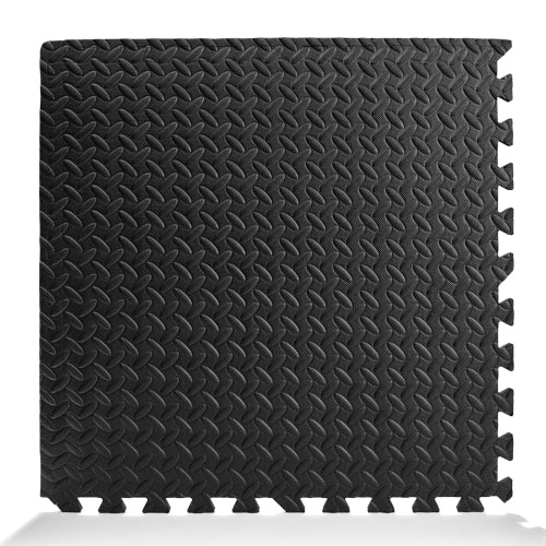 4' x 6' Coverage | Each tile measures 24.4" x 24.4" with a ½" thickness, ensuring comprehensive coverage and a seamless, polished look.