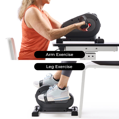 Motorized 2-in-1 Rotation | Pedal with your feet or rotate with your arms for a smooth, low-impact way to stay active and improve circulation.