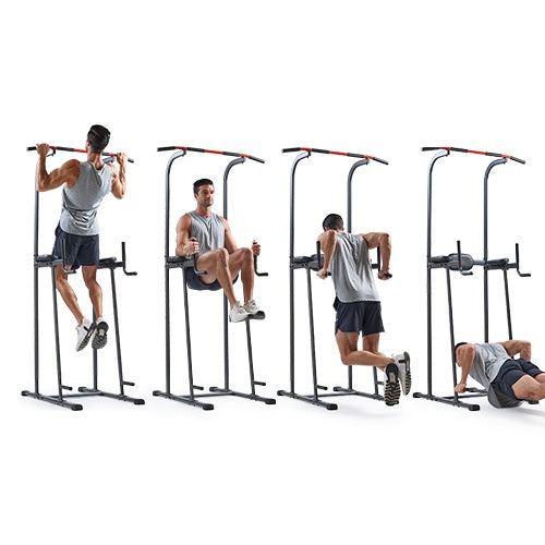 Multi-Function Workout | Enhance your fitness routine with a versatile power tower designed for pull-ups, dips, push-ups, and leg raises. Target multiple muscle groups with one piece of equipment.