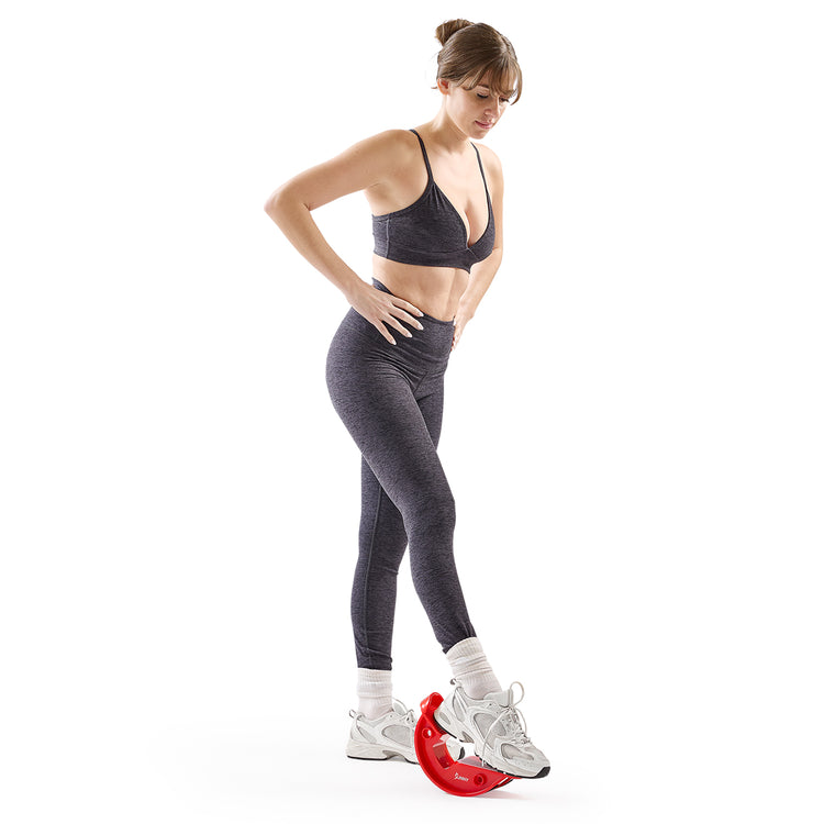 Calf & Hamstring Stretcher and Foot Rocker (Red)