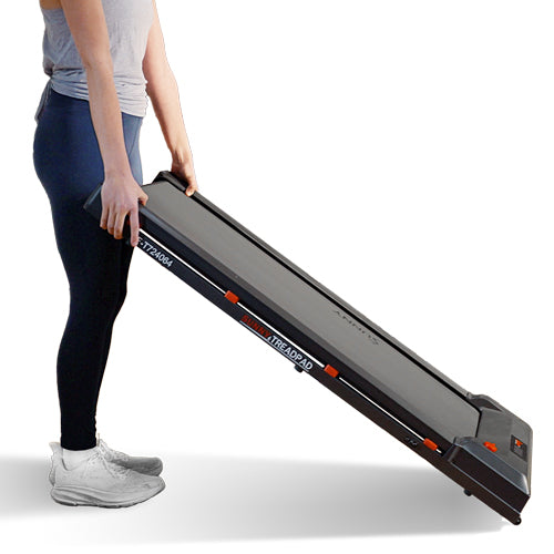 Compact & Portable Design | Lightweight with transportation wheels, this space-saving treadmill is easy to move and store, perfect for small spaces.