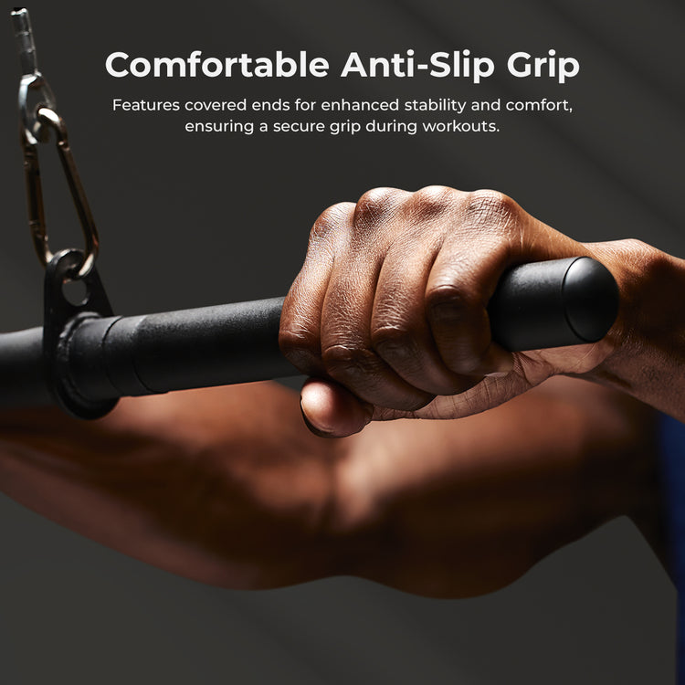 Features covered ends for enhanced stability and comfort, ensuring a secure grip during workouts.