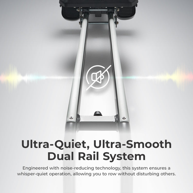 Premium Smart Ultra Quiet Dual Slide Rail Magnetic Rowing Machine