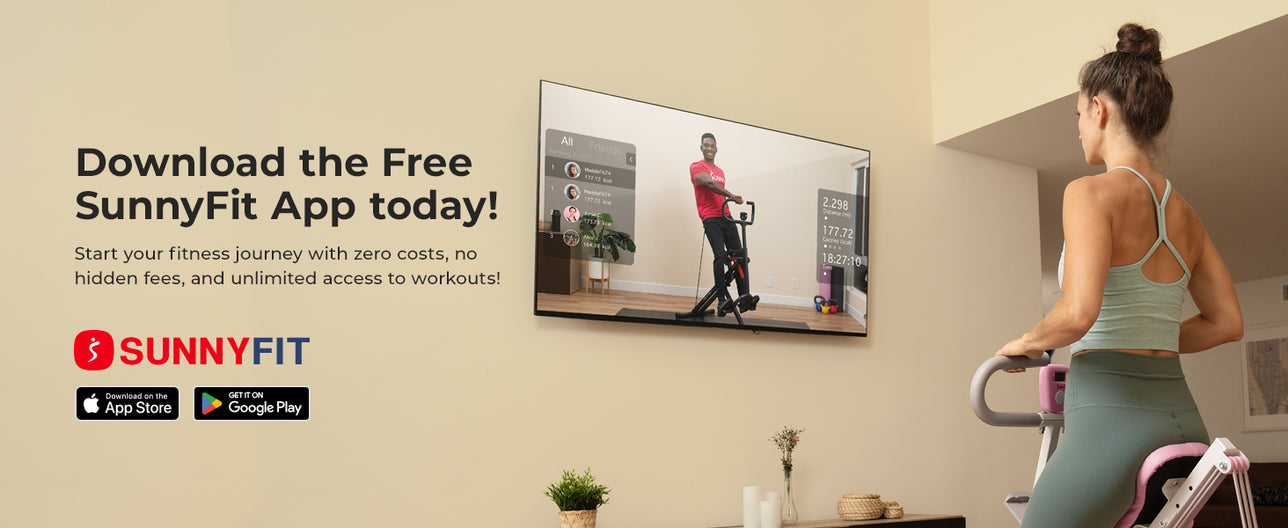 Join the FREE SunnyFit App | We make home workouts seamless, simple and fit for everyone!