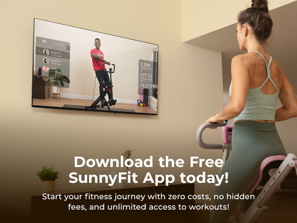 Join the FREE SunnyFit App | We make home workouts seamless, simple and fit for everyone!