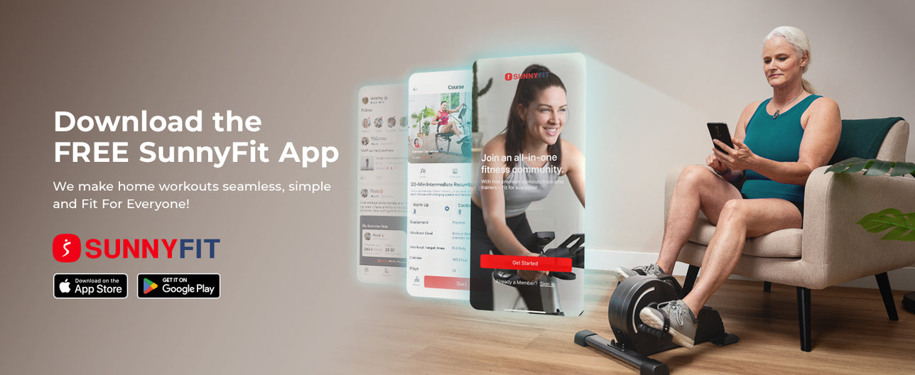 Join the FREE SunnyFit App | We make home workouts seamless, simple and fit for everyone!