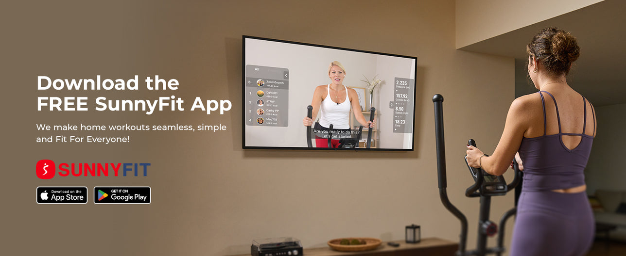Join the FREE SunnyFit App | We make home workouts seamless, simple and fit for everyone!