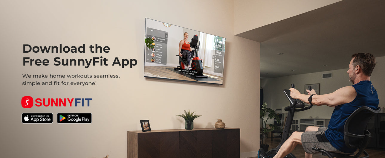 Join the FREE SunnyFit App | We make home workouts seamless, simple and fit for everyone!
