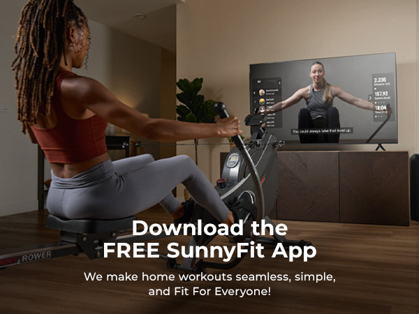 Join the FREE SunnyFit App | We make home workouts seamless, simple and fit for everyone!