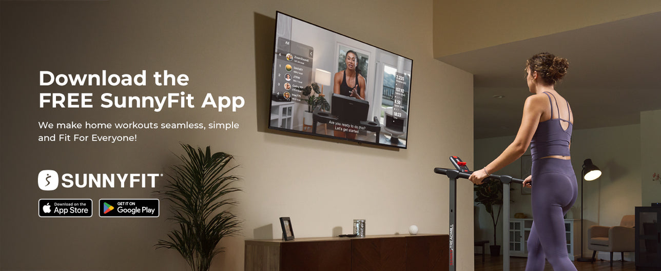 Join the FREE SunnyFit App | We make home workouts seamless, simple and fit for everyone!