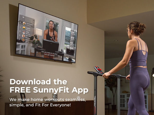 Join the FREE SunnyFit App | We make home workouts seamless, simple and fit for everyone!