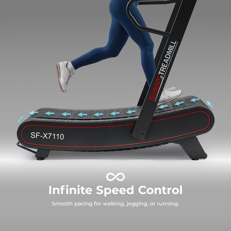 Infinite Speed Control | Smooth pacing for walking, jogging, or running.