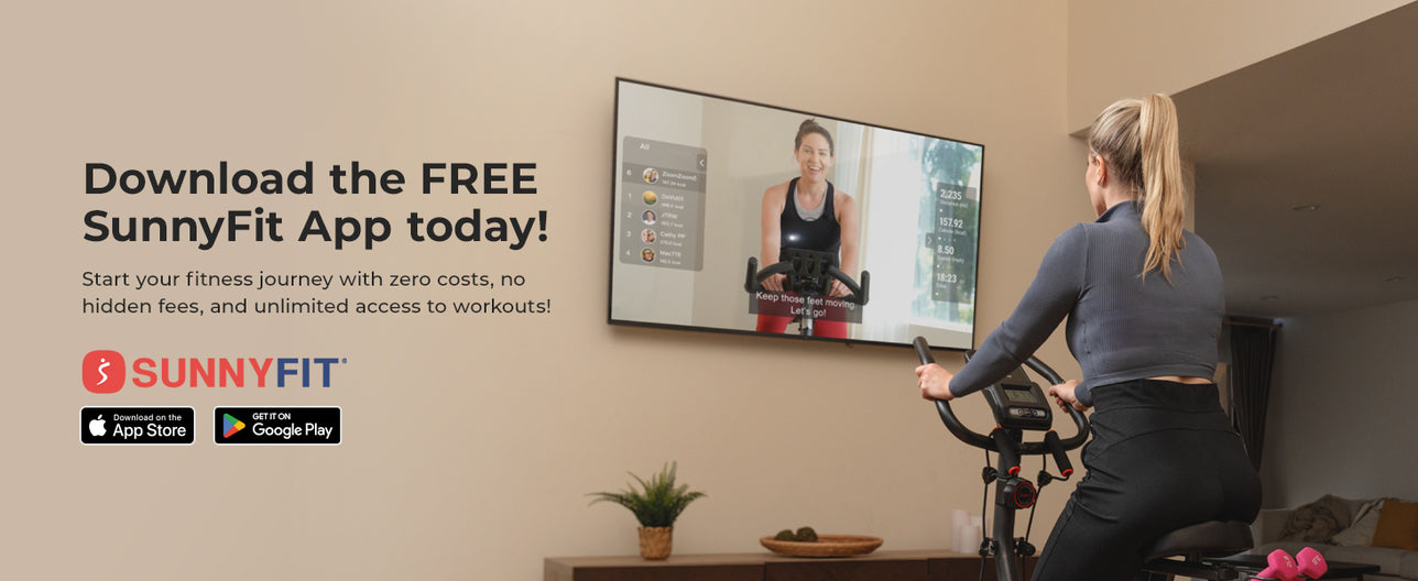 Join the FREE SunnyFit App | We make home workouts seamless, simple and fit for everyone!