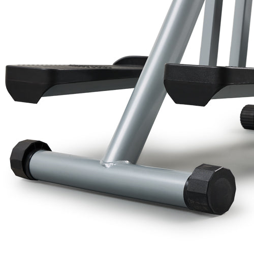 Micro-Adjustable Stabilizer | Adapt to uneven surfaces with adjustable stabilizers that micro-adjust height, ensuring safety and stability for secure workouts on any floor.