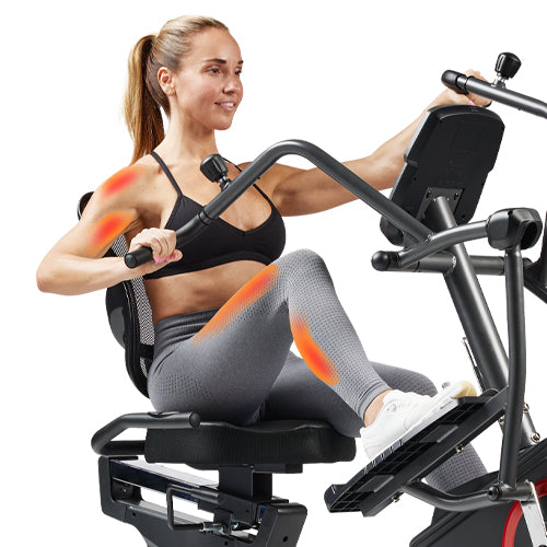 FULL BODY WORKOUT | Work various muscle groups in both your upper and lower body by simultaneously using the moveable handles and elliptical-sized foot pedals. If you want a more focused workout, use the handles or foot pedals independently for a targeted upper or lower body burn.