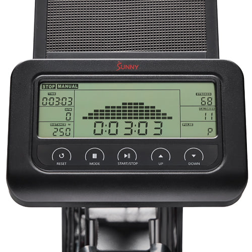 Comprehensive Monitor Tracking | Advanced monitor displays time/500m, SPM, distance, calories, strokes, and offers 3 training modes.