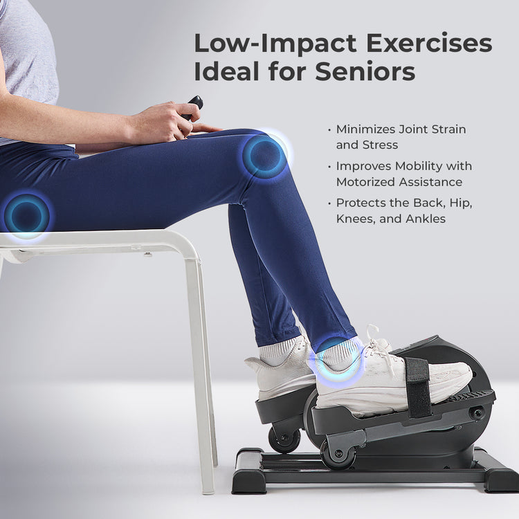 Motorized Mini Elliptical with 18-Levels Speed