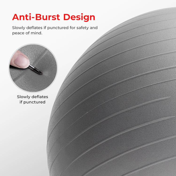 Premium Exercise Ball – 45–75 cm (Yoga / Stability Ball)