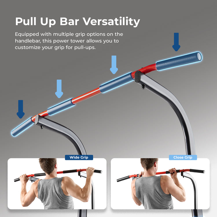 Multi-Function Power Tower with Dip Station and Pull Up Bar