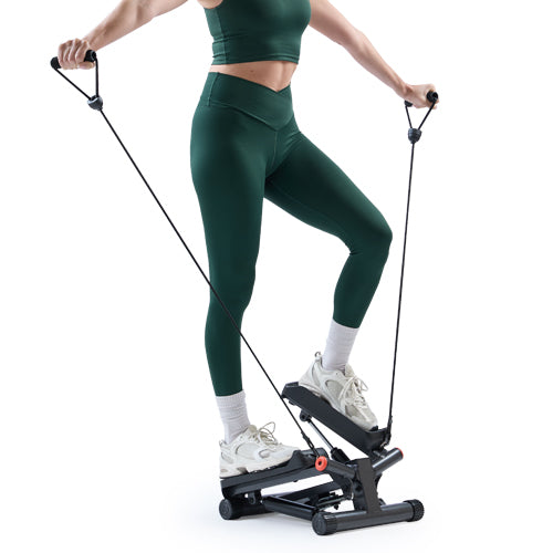 Full-Body Toning | Integrated resistance bands target arms, shoulders, chest, and back.