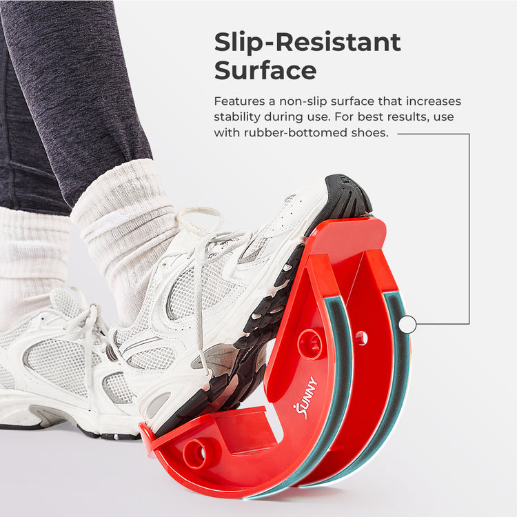 Calf & Hamstring Stretcher and Foot Rocker (Red)