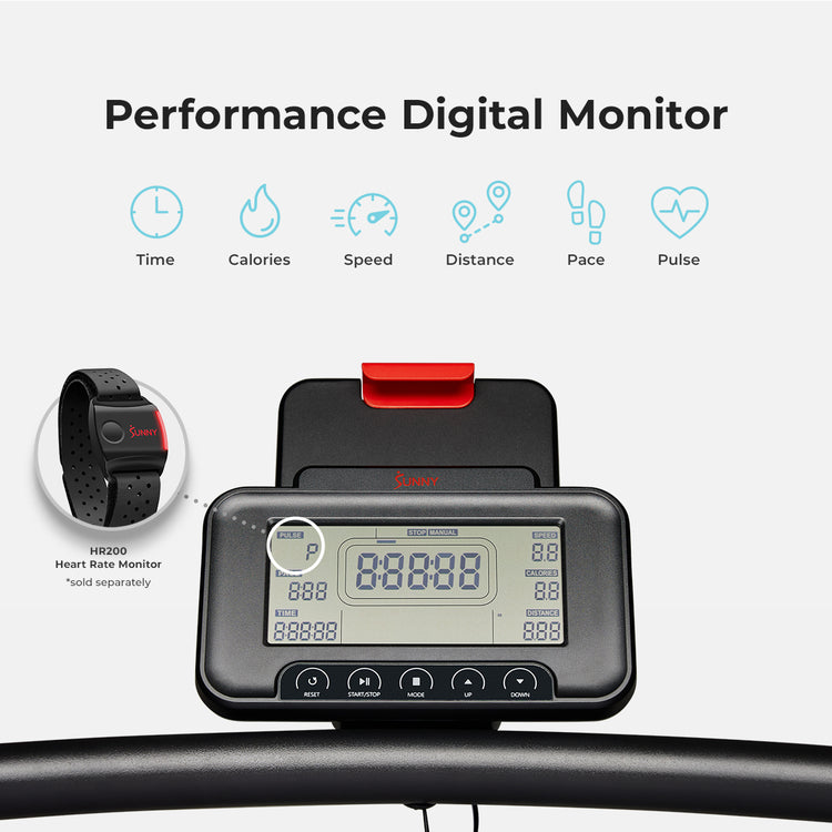 Performance Digital Monitor | Monitor key stats like time, calories, speed, distance, pace, and pulse (HR200 sold separately)