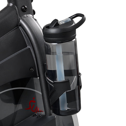 Built-In Device + Bottle Holder | Keep your phone or tablet in view and hydration nearby. Your essentials stay secure and within reach during every ride.